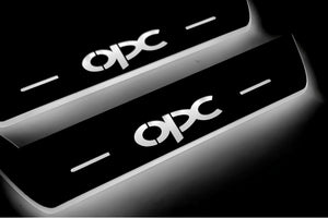 Illuminated LED Door Sill Tread Plates Opel Insignia I 2008-2017 With OPC Logo Opel Led Door Sills opdesign