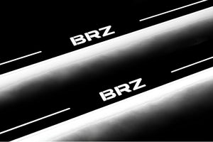 Illuminated LED Door Sill Tread Plates Subaru BRZ 2011+ With BRZ Logo Subaru Led Door Sills opdesign