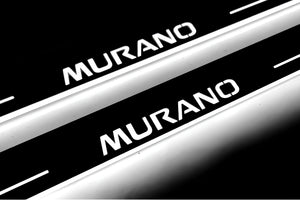 Illuminated LED Door Sill Tread Plates Nissan Murano III 2014+ With Murano Logo Nissan Led Door Sills opdesign