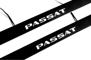 Volkswagen Passat B8 2015-2023 Illuminated Matte Sill Plates with logo Passat Volkswagen Led Door Sills PRO opdesign
