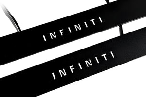 Infiniti Q50 2013-2024 Illuminated Matte Sill Plates with logo Infiniti Infiniti Led Door Sills PRO opdesign