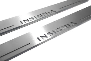 Illuminated LED Door Sill Tread Plates Opel Insignia I 2008-2017 With Insignia Logo Opel Led Door Sills opdesign