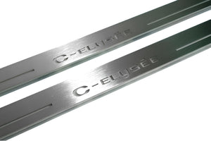 Illuminated LED Door Sill Tread Plates Citroen C-Elysee 2012+ With C-Elysee Logo Citroen Led Door Sills opdesign