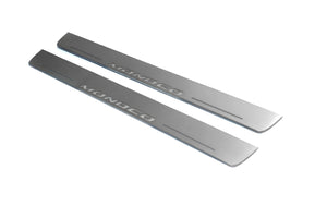 Illuminated LED Door Sill Tread Plates Ford Mondeo V 2014+ With Mondeo Logo Ford Led Door Sills opdesign