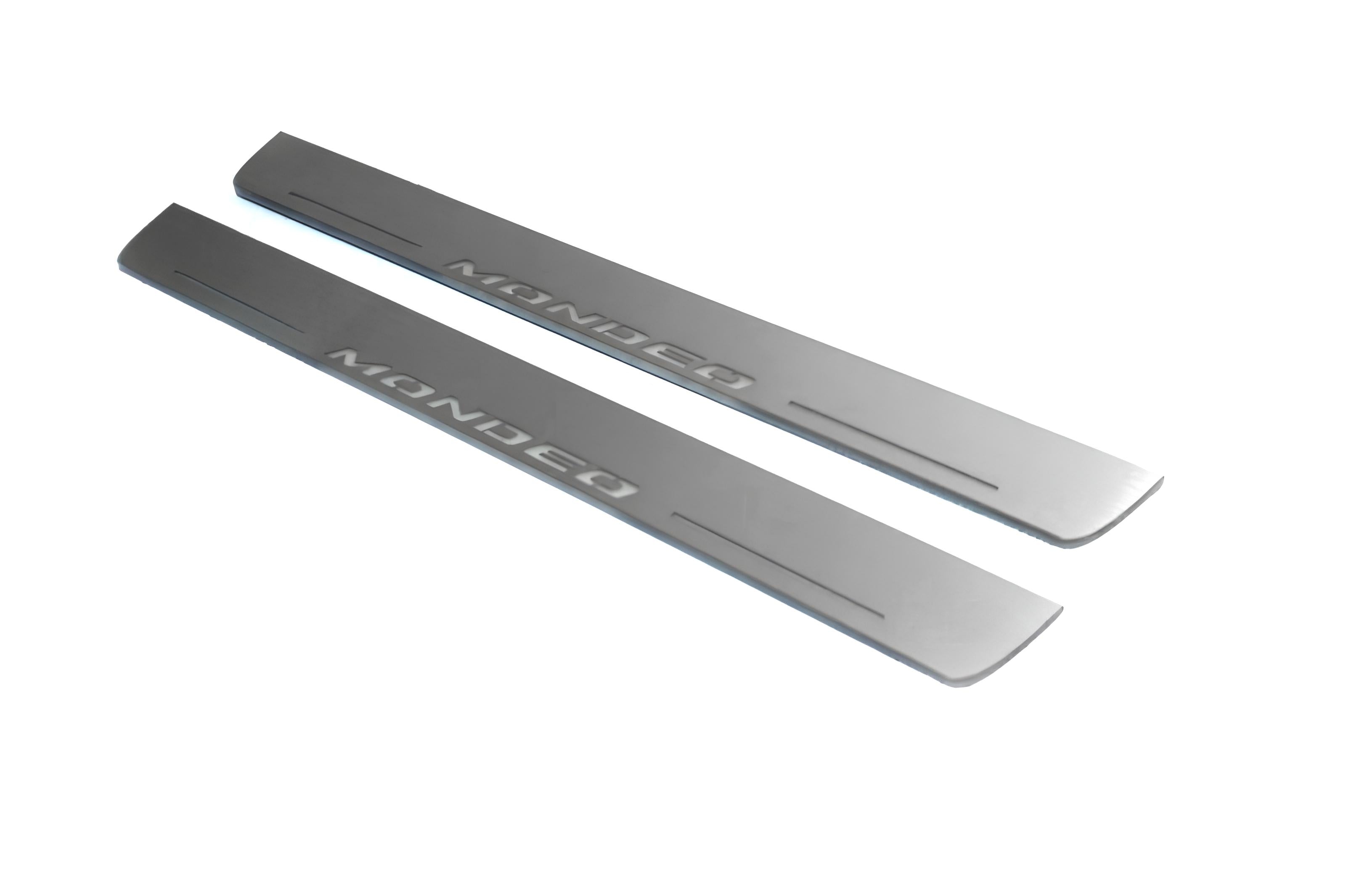 Illuminated LED Door Sill Tread Plates Ford Mondeo V 2014+ With Mondeo Logo Ford Led Door Sills opdesign