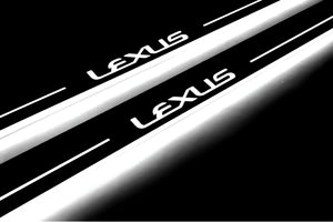 Illuminated LED Door Sill Tread Plates Lexus LX III 2008+ With Lexus Logo Lexus Led Door Sills opdesign