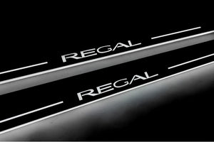 Illuminated LED Door Sill Tread Plates Buick Regal V 2008-2017 With Regal Logo Buick Led Door Sills decoinfabric