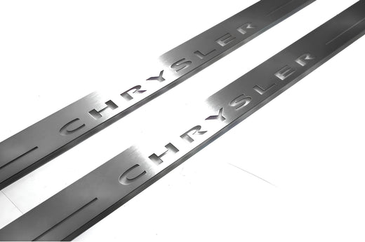 Chrysler 200 II 2015+ Stainless Steel LED Door Sills – Chrysler Logo