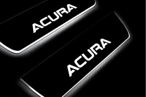 Illuminated LED Door Sill Tread Plates Acura TLX I 2015-2020 With Acura Logo Acura Led Door Sills opdesign