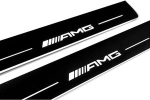 Mercedes E W213 2016-2023 LED Door Sills Illuminated Scuff AMG Logo Stainless Steel Entry Guards Door Sills opdesign