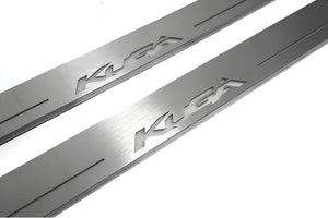 Illuminated LED Door Sill Tread Plates Ford Kuga II 2013-2020 With Kuga Logo Ford Led Door Sills opdesign