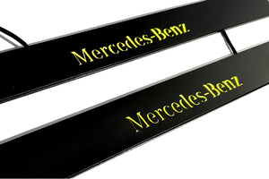 Mercedes GLE Coupe I 2016-2019 Illuminated Matte Sill Plates with logo Mercedes-Benz Mercedes Led Door Sills PRO decoinfabric