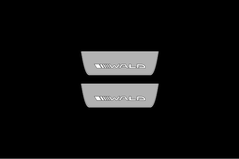 Mercedes G-Class W464 2018+ LED Door Sills Illuminated Scuff Wald Logo Stainless Steel Entry Guards Door Sills opdesign