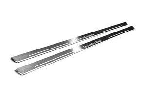 Mercedes V-Class W447 2014+ LED Door Sills Illuminated Scuff Mercedes-Benz Logo Stainless Steel Entry Guards Door Sills opdesign