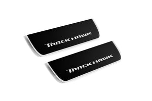 Illuminated LED Door Sill Tread Plates Jeep Grand Cherokee IV 2010-2021 With TrackHawk Logo Jeep Led Door Sills opdesign