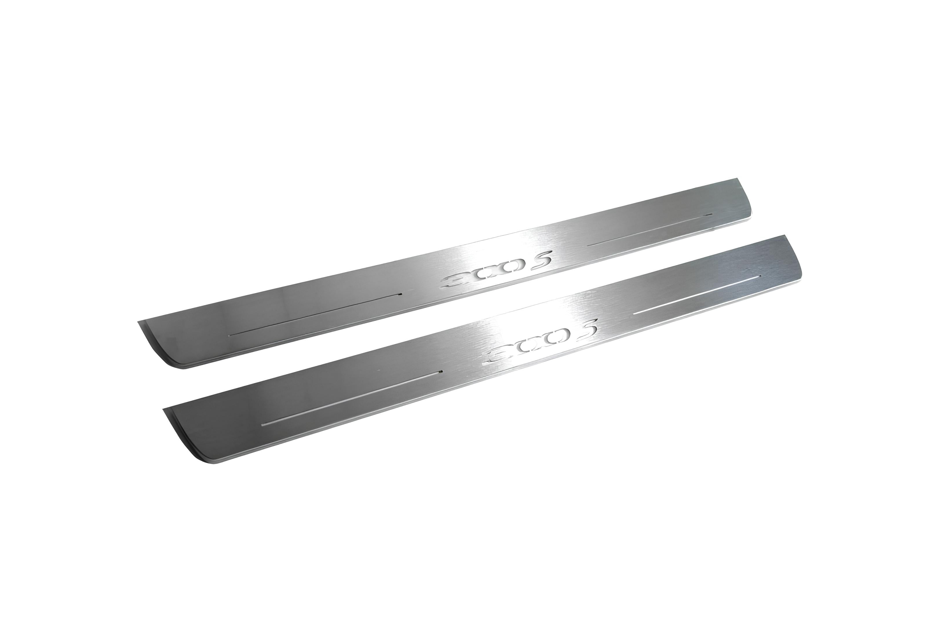 Illuminated LED Door Sill Tread Plates Chrysler 300C II 2011-2023 With 300S Logo Chrysler Led Door Sills opdesign