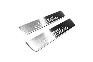Toyota Corolla Cross Stainless LED Door Sills – Corolla Cross Logo
