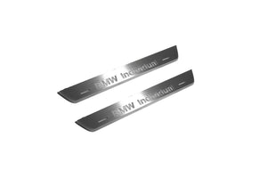 Illuminated LED Door Sill Tread Plates BMW X5 E53 1999-2006 With BMW Individual Logo BMW Led Door Sills opdesign