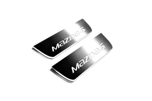 Illuminated LED Door Sill Tread Plates Mazda 6 III 2012-2024 With Mazda 6 Logo Mazda Led Door Sills opdesign
