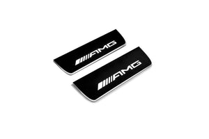Mercedes E W213 2016-2023 LED Door Sills Illuminated Scuff AMG Logo Stainless Steel Entry Guards Door Sills opdesign