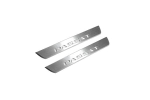LED door sill plates Volkswagen Passat B8 2015+ stainless steel with Passat logo