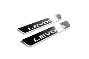 Illuminated LED Door Sill Tread Plates Subaru Levorg I 2014-2020 With Levorg Logo Subaru Led Door Sills opdesign