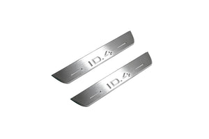 Illuminated LED Door Sill Tread Plates Volkswagen ID.4 2020+ With ID.4 Logo Volkswagen Led Door Sills opdesign
