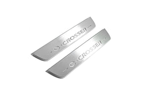 Illuminated LED Door Sill Tread Plates Citroen C-Crosser 2007-2012 With C-Crosser Logo Citroen Led Door Sills opdesign