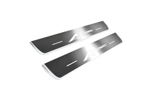 Illuminated LED Door Sill Tread Plates Acura TLX I 2015-2020 With A-Spec Logo Acura Led Door Sills opdesign