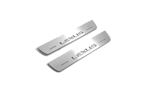 Illuminated LED Door Sill Tread Plates Lexus RX IV 2015-2023 With Lexus Logo Lexus Led Door Sills opdesign