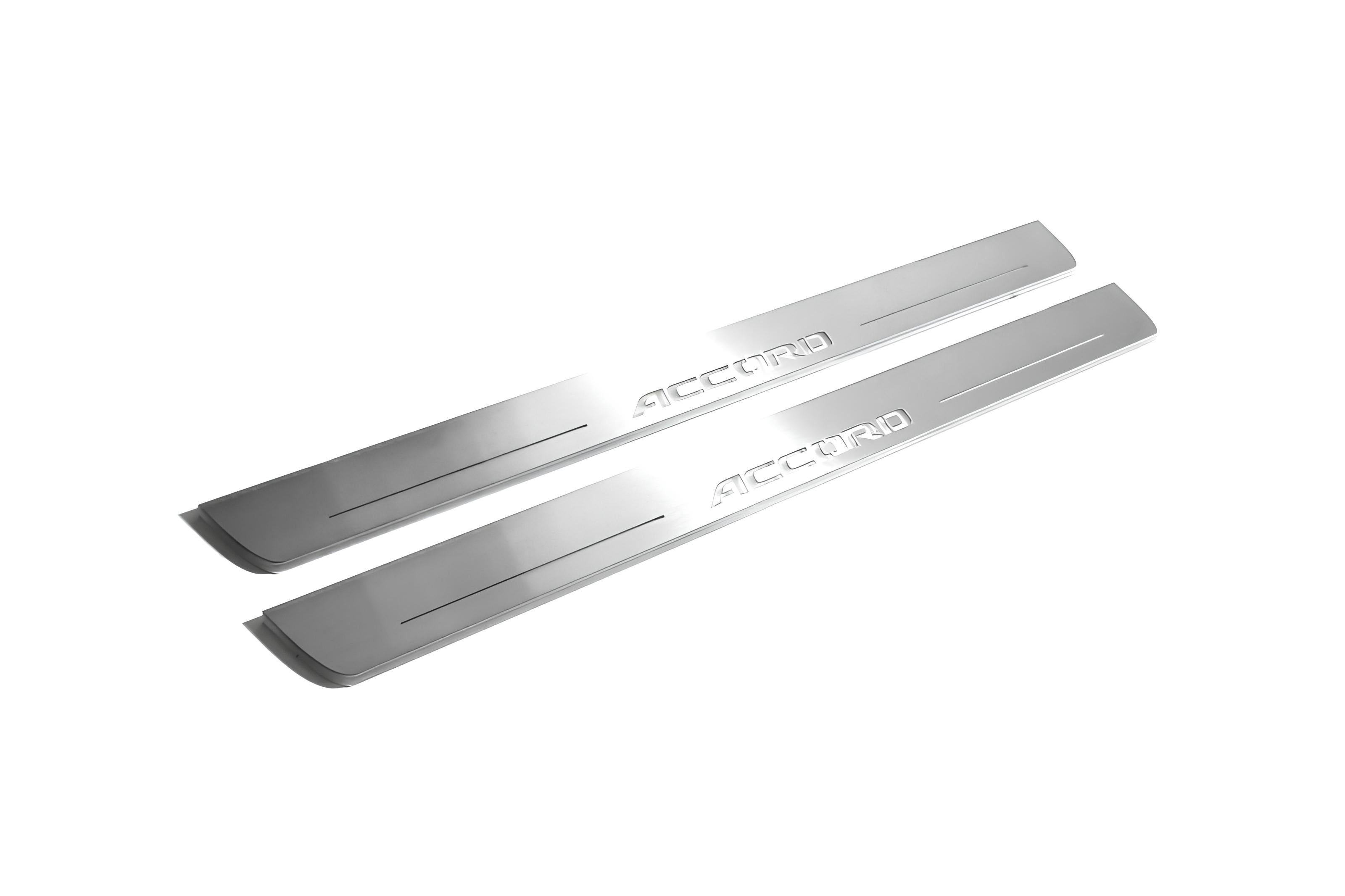 Illuminated LED Door Sill Tread Plates Honda Accord X 2018-2023 With Accord Logo Honda Led Door Sills opdesign