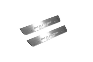 Illuminated LED Door Sill Tread Plates Mitsubishi Outlander Sport 2010+ With Outlander Sport Logo Mitsubishi Led Door Sills opdesign