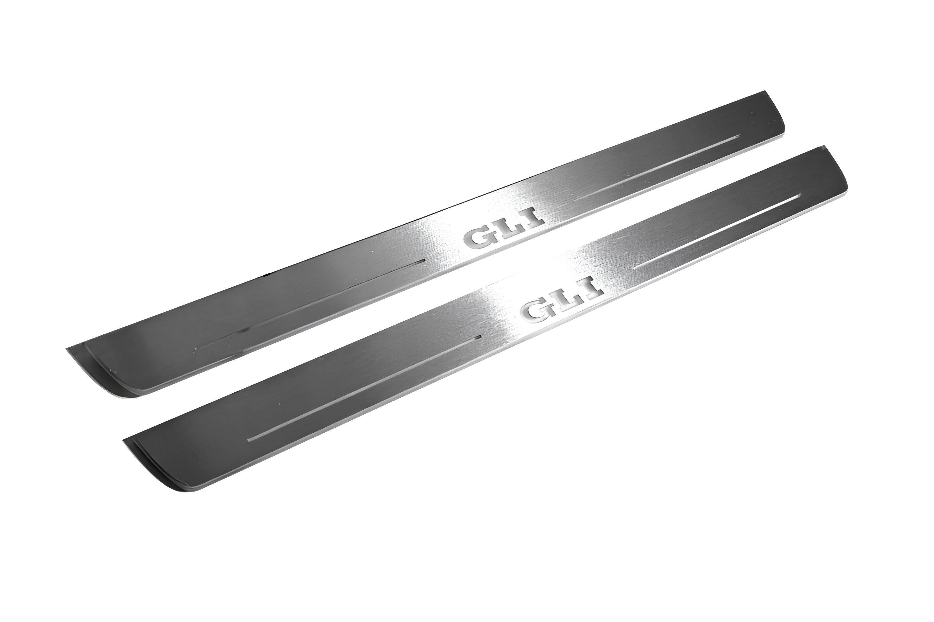 Illuminated LED Door Sill Tread Plates Volkswagen Jetta VI 2010-2018 With GLI Logo Volkswagen Led Door Sills opdesign