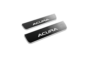 Illuminated LED Door Sill Tread Plates Acura TLX I 2015-2020 With Acura Logo Acura Led Door Sills opdesign