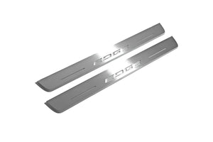 Illuminated LED Door Sill Tread Plates Ford Edge II 2015+ With ММММ Logo Ford Led Door Sills opdesign