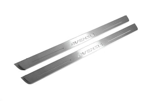 Illuminated LED Door Sill Tread Plates Toyota Avensis III 2009-2018 With Avensis Logo Toyota Led Door Sills opdesign