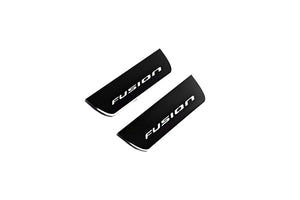 Illuminated LED Door Sill Tread Plates Ford Fusion II 2012-2020 With Fusion Logo Ford Led Door Sills opdesign