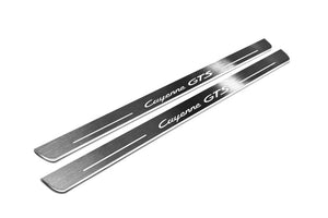 Porsche Cayenne Coupe E3 Stainless LED Door Sills – Cayenne GTS Logo