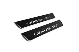 Illuminated LED Door Sill Tread Plates Lexus RZ 2022+ With Lexus RZ Logo Lexus Led Door Sills decoinfabric