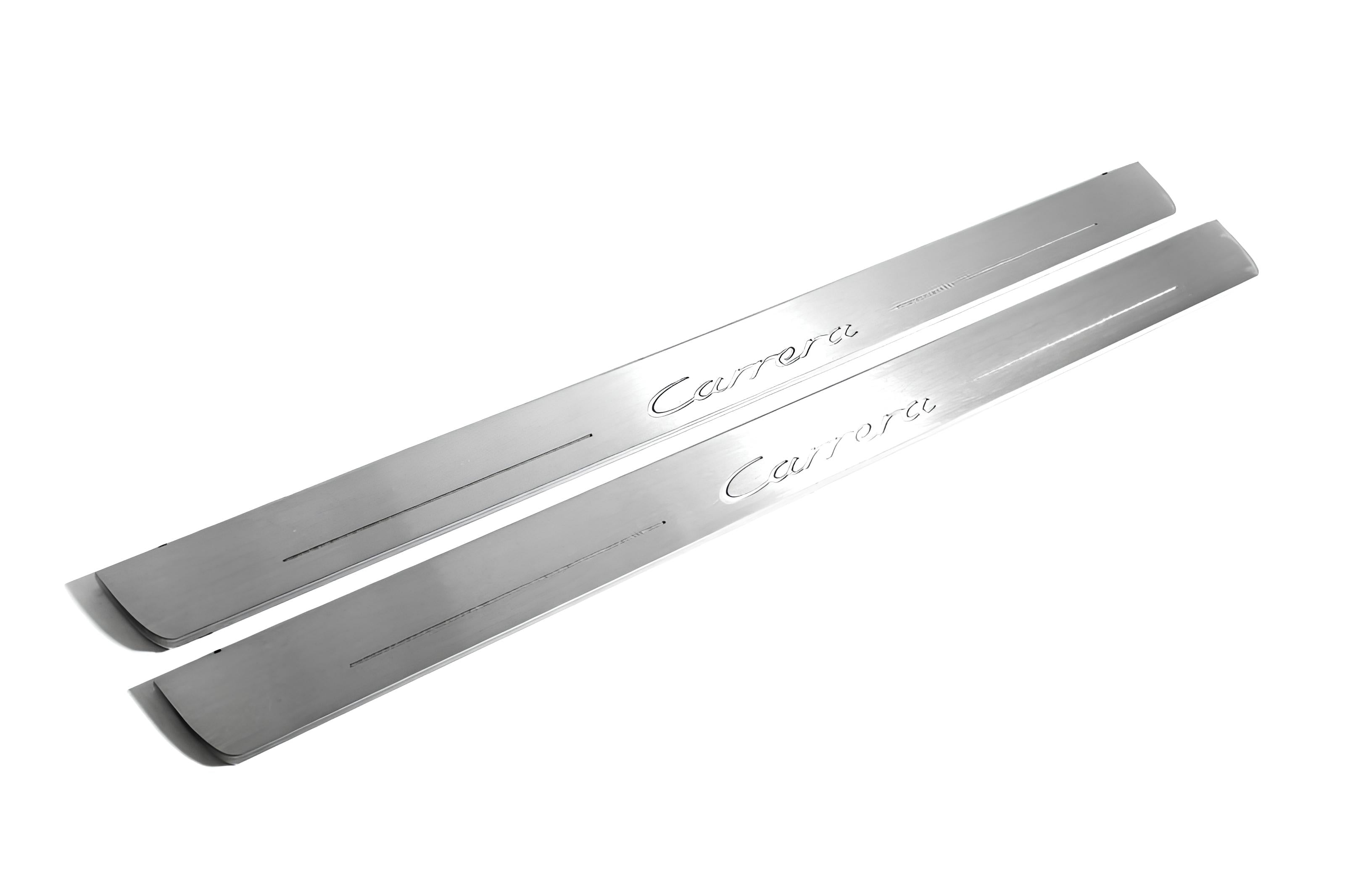 Illuminated LED Door Sill Tread Plates Porsche 911 (997) GT1 2004-2012 With Carrera Logo Porsche Led Door Sills opdesign