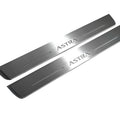 Illuminated LED Door Sill Tread Plates Opel Astra J 2009-2015 With Astra Logo Opel Led Door Sills opdesign