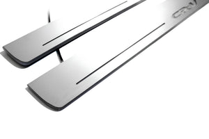 Illuminated LED Door Sill Tread Plates Honda CR-V IV 2012-2017 With CR-V Logo Honda Led Door Sills opdesign