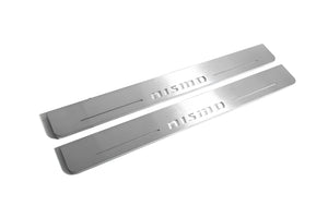 Illuminated LED Door Sill Tread Plates Nissan Patrol Y62 2010+ With NISMO Logo Nissan Led Door Sills opdesign
