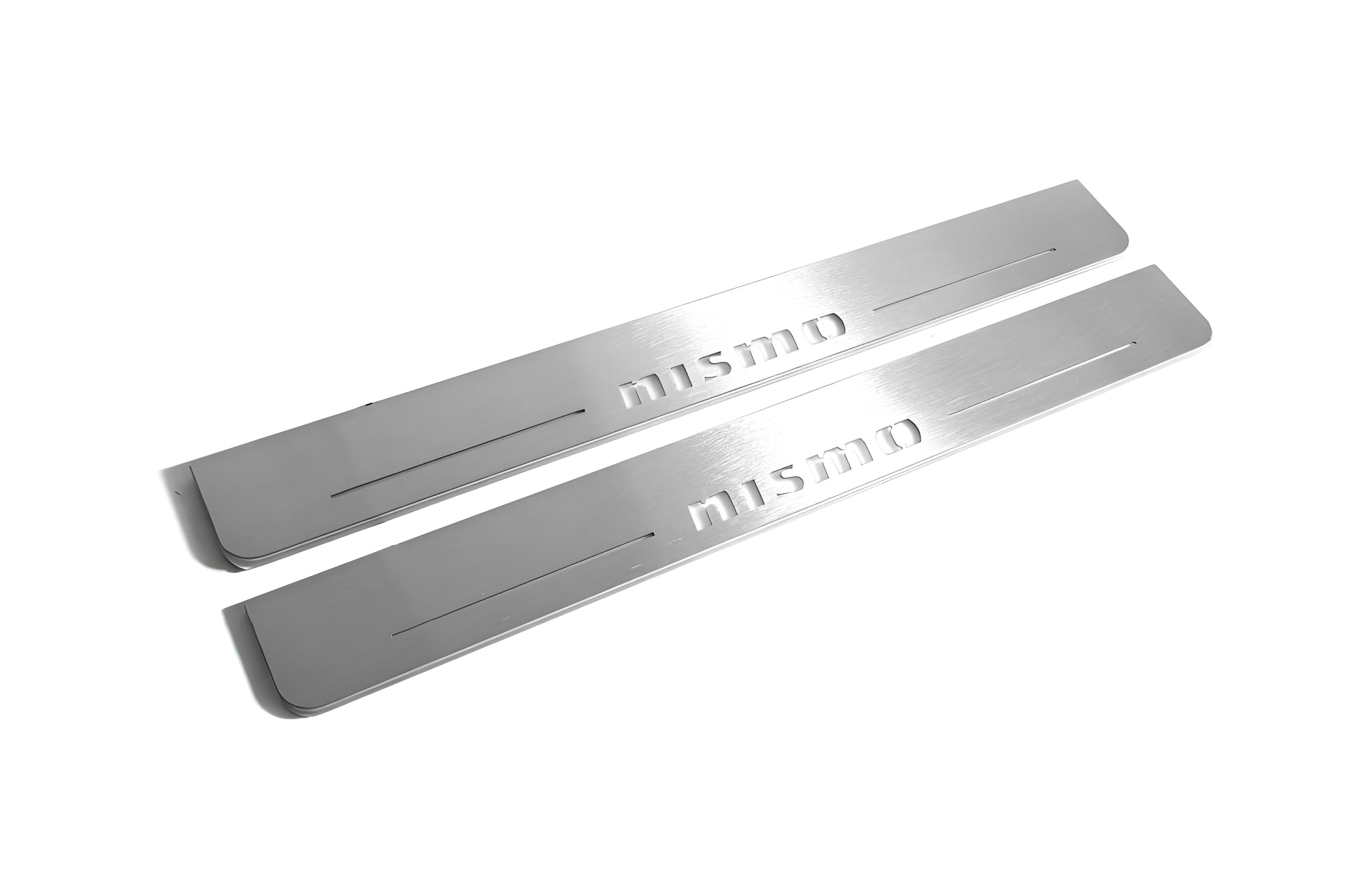 Illuminated LED Door Sill Tread Plates Nissan Patrol Y62 2010+ With NISMO Logo Nissan Led Door Sills opdesign