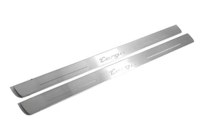 Illuminated LED Door Sill Tread Plates Porsche 911 (997) GT1 2004-2012 With Targa Logo Porsche Led Door Sills opdesign