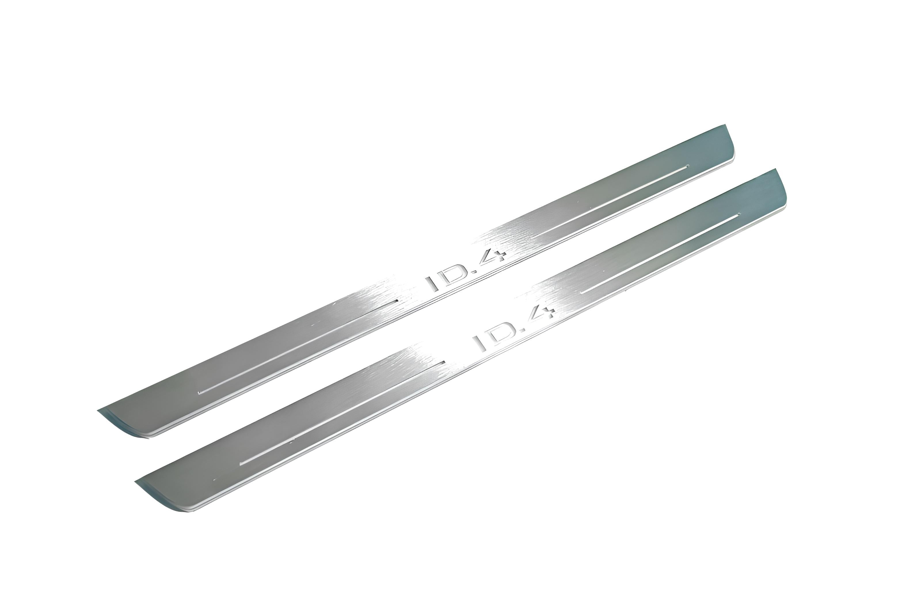 Illuminated LED Door Sill Tread Plates Volkswagen ID.4 2020+ With ID.4 Logo Volkswagen Led Door Sills opdesign