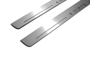 Illuminated LED Door Sill Tread Plates Lexus IS III 2013-2020 With Lexus Logo Lexus Led Door Sills opdesign