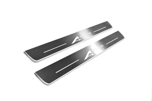 Illuminated LED Door Sill Tread Plates Acura TLX I 2015-2020 With A-Spec Logo Acura Led Door Sills opdesign