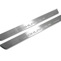 Illuminated LED Door Sill Tread Plates Toyota Highlander IV 2019+ With Highlander Logo Toyota Led Door Sills opdesign