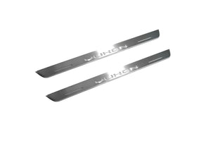 Illuminated LED Door Sill Tread Plates GMC Yukon V 2020+ With Yukon Logo GMC Led Door Sills opdesign